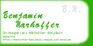 benjamin marhoffer business card